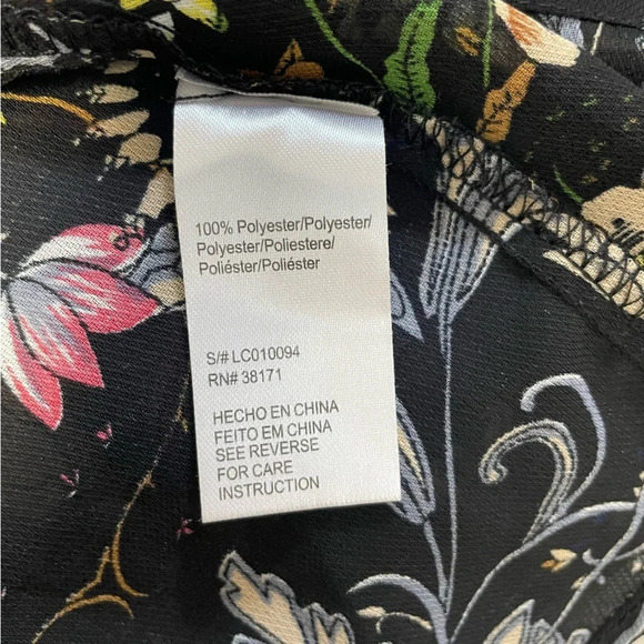 Lucca keyhole front floral blouse boho women’s small - Picture 7 of 8
